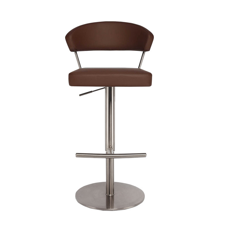 Gestoffeerde verstelbare hoogte draaikrikloze barkruk met voetstoel