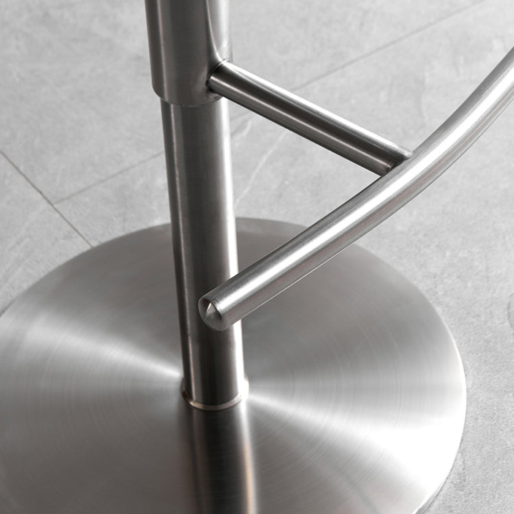 Gestoffeerde verstelbare hoogte draaikrikloze barkruk met voetstoel