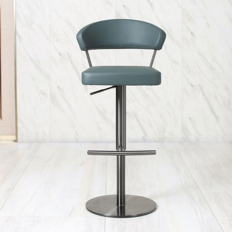 Gestoffeerde verstelbare hoogte draaikrikloze barkruk met voetstoel