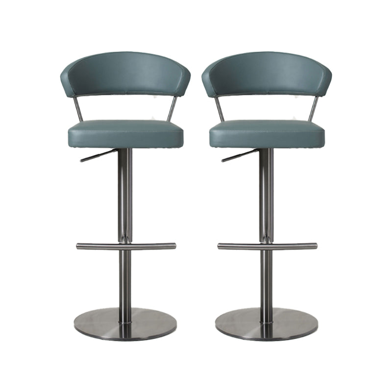 Gestoffeerde verstelbare hoogte draaikrikloze barkruk met voetstoel