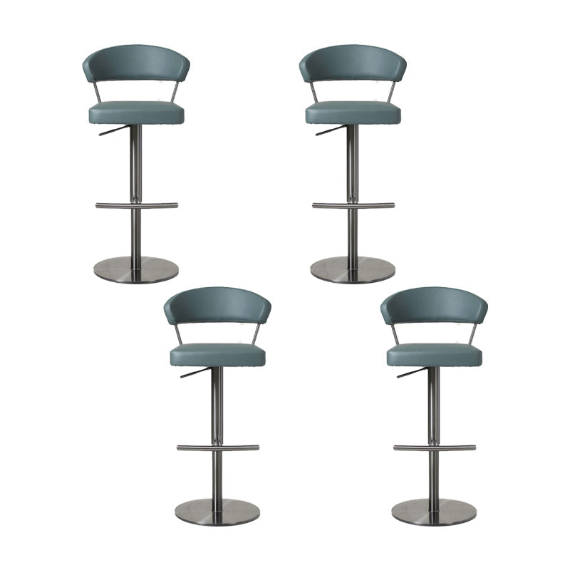 Gestoffeerde verstelbare hoogte draaikrikloze barkruk met voetstoel