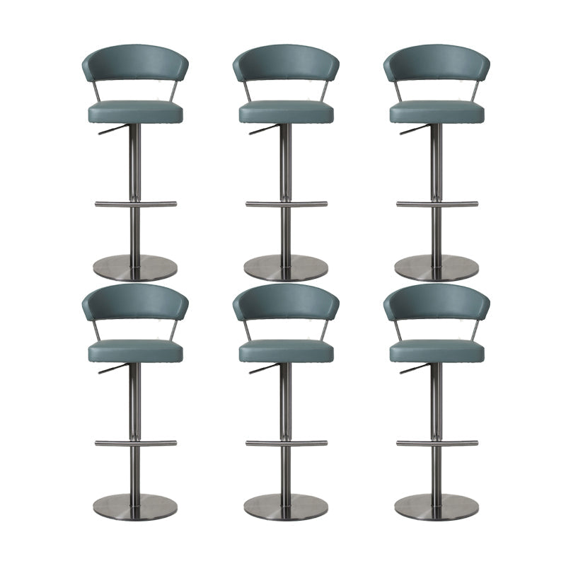 Gestoffeerde verstelbare hoogte draaikrikloze barkruk met voetstoel