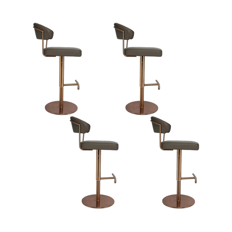 Gestoffeerde verstelbare hoogte draaikrikloze barkruk met voetstoel