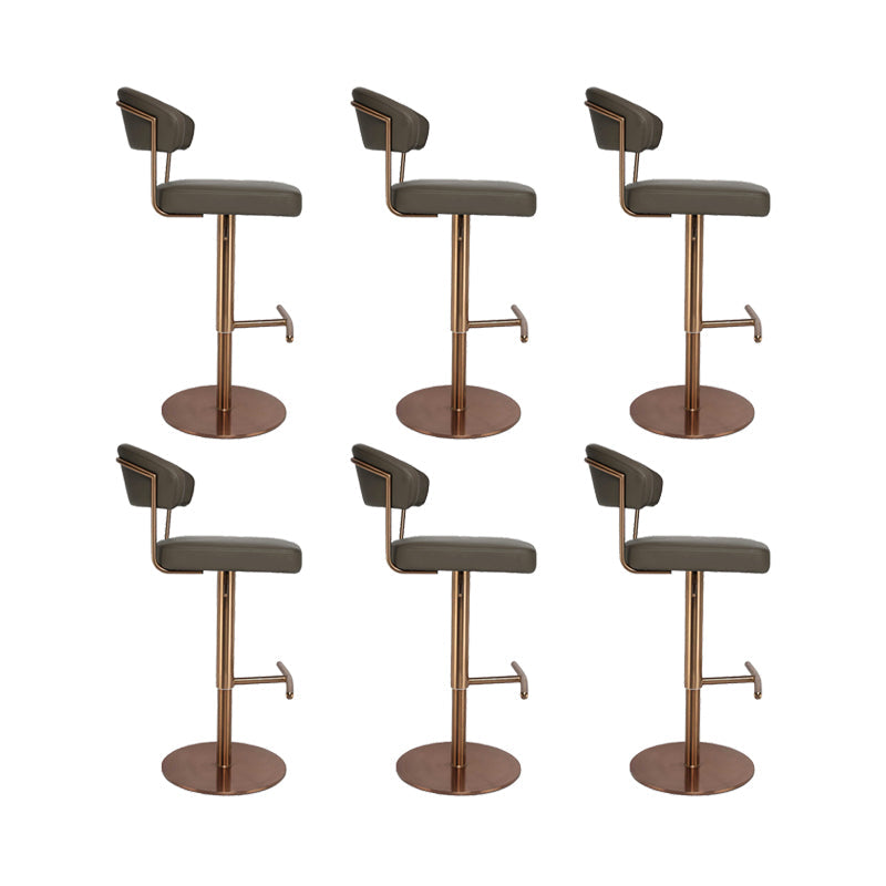 Gestoffeerde verstelbare hoogte draaikrikloze barkruk met voetstoel