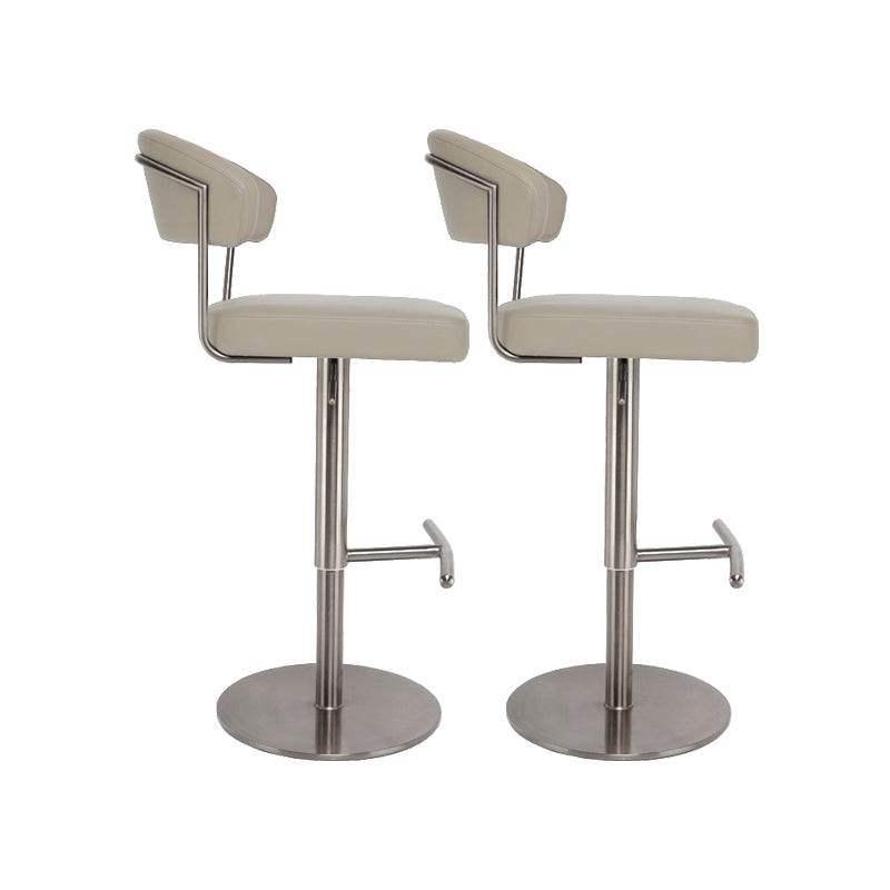 Gestoffeerde verstelbare hoogte draaikrikloze barkruk met voetstoel