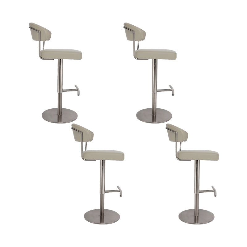 Gestoffeerde verstelbare hoogte draaikrikloze barkruk met voetstoel