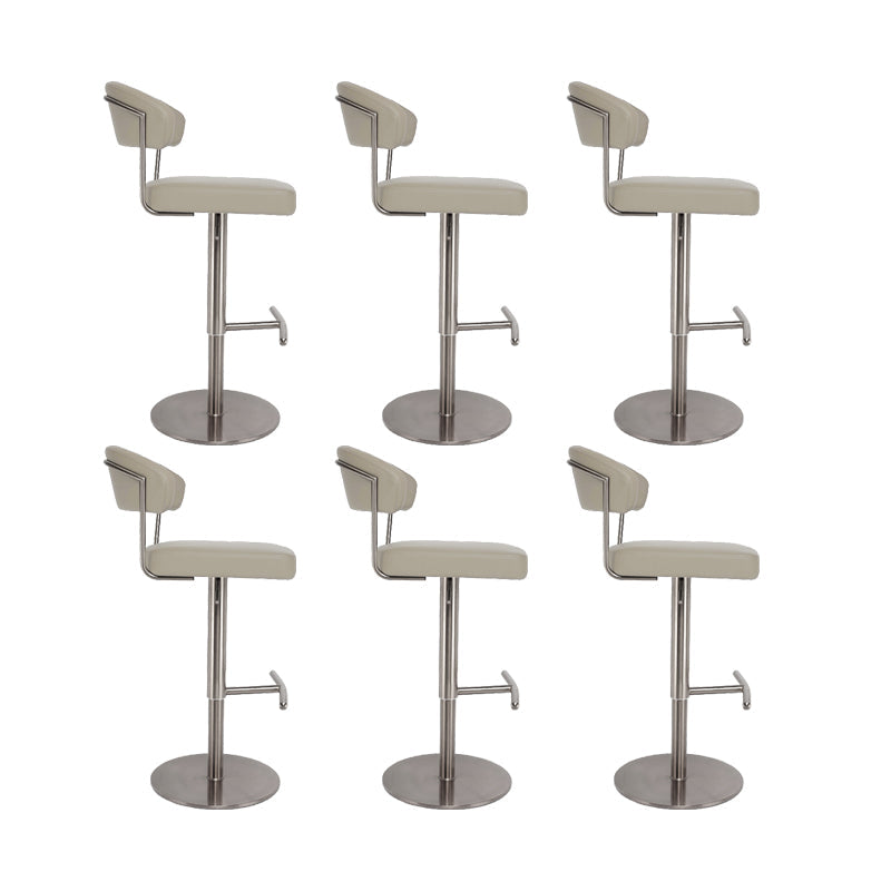 Gestoffeerde verstelbare hoogte draaikrikloze barkruk met voetstoel