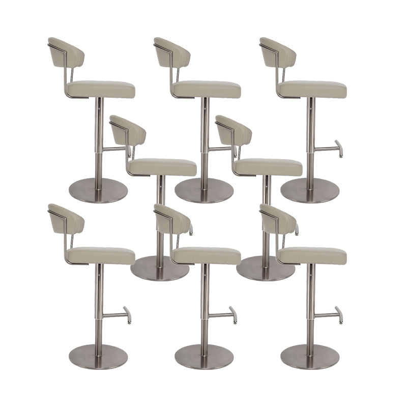 Gestoffeerde verstelbare hoogte draaikrikloze barkruk met voetstoel