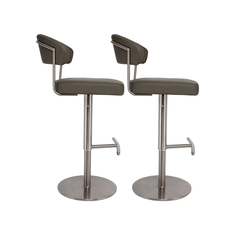 Gestoffeerde verstelbare hoogte draaikrikloze barkruk met voetstoel