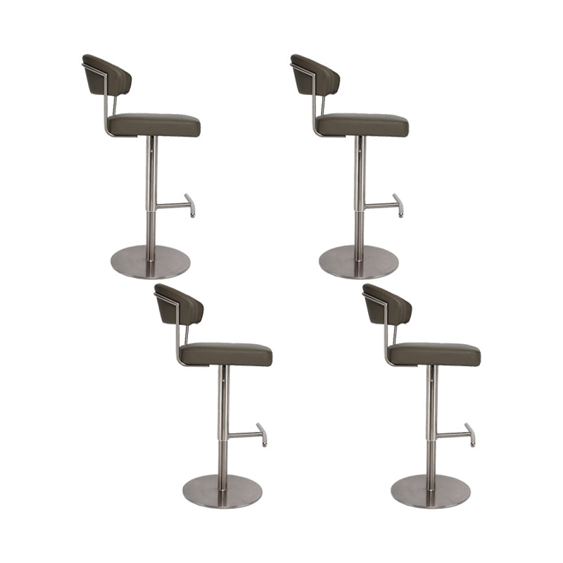 Gestoffeerde verstelbare hoogte draaikrikloze barkruk met voetstoel