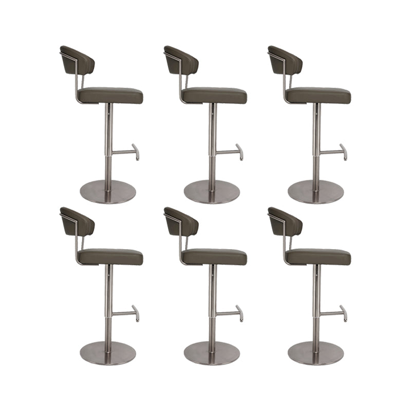 Gestoffeerde verstelbare hoogte draaikrikloze barkruk met voetstoel