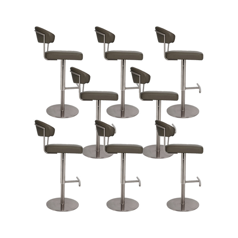 Gestoffeerde verstelbare hoogte draaikrikloze barkruk met voetstoel