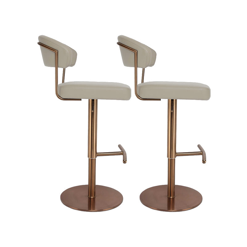 Gestoffeerde verstelbare hoogte draaikrikloze barkruk met voetstoel