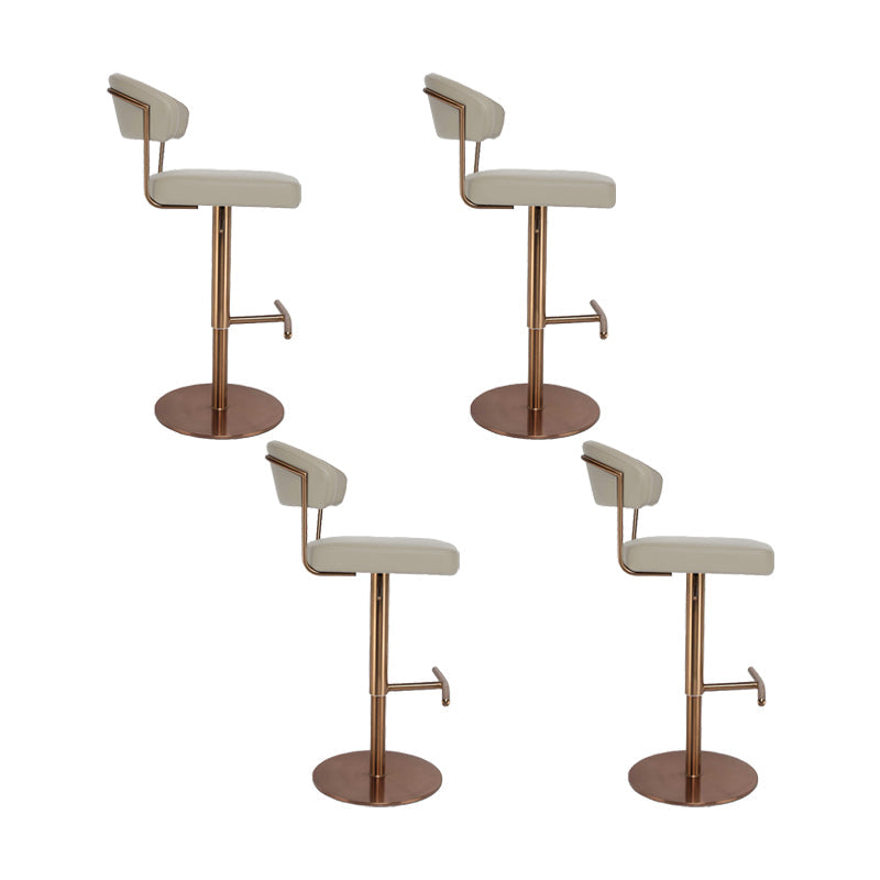 Gestoffeerde verstelbare hoogte draaikrikloze barkruk met voetstoel