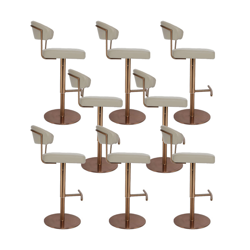 Gestoffeerde verstelbare hoogte draaikrikloze barkruk met voetstoel