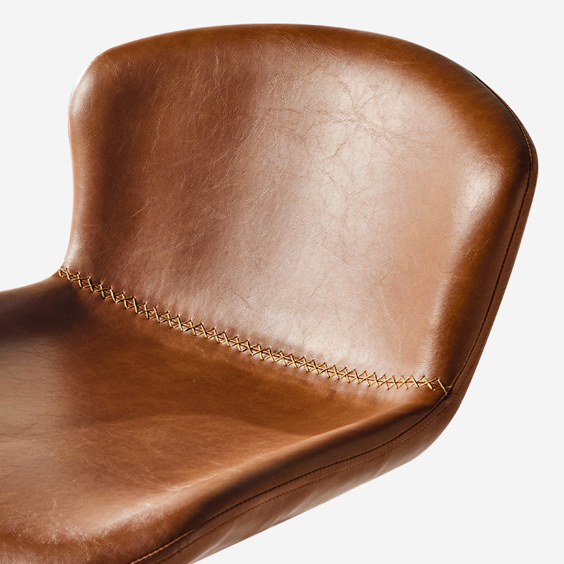 Faux Leather Adjustable Height Swivel Armless Bar Stool with Footrest Clearhalo 'Bar Furniture' 'Bar Stools' 'bar_stools' 'furn' 'furn_bar_stools' 'Furniture' 'Kitchen & Dining Furniture' 7537935