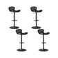 Faux Leather Adjustable Height Swivel Armless Bar Stool with Footrest Green 4 Piece Set Clearhalo 'Bar Furniture' 'Bar Stools' 'bar_stools' 'furn' 'furn_bar_stools' 'Furniture' 'Kitchen & Dining Furniture' 7537938