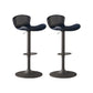 Faux Leather Adjustable Height Swivel Armless Bar Stool with Footrest Blue 2 Piece Set Clearhalo 'Bar Furniture' 'Bar Stools' 'bar_stools' 'furn' 'furn_bar_stools' 'Furniture' 'Kitchen & Dining Furniture' 7537944