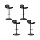 Faux Leather Adjustable Height Swivel Armless Bar Stool with Footrest Blue 4 Piece Set Clearhalo 'Bar Furniture' 'Bar Stools' 'bar_stools' 'furn' 'furn_bar_stools' 'Furniture' 'Kitchen & Dining Furniture' 7537945