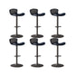 Faux Leather Adjustable Height Swivel Armless Bar Stool with Footrest Blue 6 Piece Set Clearhalo 'Bar Furniture' 'Bar Stools' 'bar_stools' 'furn' 'furn_bar_stools' 'Furniture' 'Kitchen & Dining Furniture' 7537946