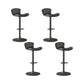 Faux Leather Adjustable Height Swivel Armless Bar Stool with Footrest Gray 4 Piece Set Clearhalo 'Bar Furniture' 'Bar Stools' 'bar_stools' 'furn' 'furn_bar_stools' 'Furniture' 'Kitchen & Dining Furniture' 7537950