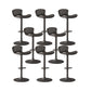 Faux Leather Adjustable Height Swivel Armless Bar Stool with Footrest Gray 8 Piece Set Clearhalo 'Bar Furniture' 'Bar Stools' 'bar_stools' 'furn' 'furn_bar_stools' 'Furniture' 'Kitchen & Dining Furniture' 7537952