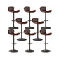 Faux Leather Adjustable Height Swivel Armless Bar Stool with Footrest Brown 8 Piece Set Clearhalo 'Bar Furniture' 'Bar Stools' 'bar_stools' 'furn' 'furn_bar_stools' 'Furniture' 'Kitchen & Dining Furniture' 7537957