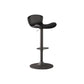 Faux Leather Adjustable Height Swivel Armless Bar Stool with Footrest Black 1 Piece Clearhalo 'Bar Furniture' 'Bar Stools' 'bar_stools' 'furn' 'furn_bar_stools' 'Furniture' 'Kitchen & Dining Furniture' 7537958