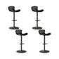 Faux Leather Adjustable Height Swivel Armless Bar Stool with Footrest Black 4 Piece Set Clearhalo 'Bar Furniture' 'Bar Stools' 'bar_stools' 'furn' 'furn_bar_stools' 'Furniture' 'Kitchen & Dining Furniture' 7537960