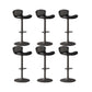 Faux Leather Adjustable Height Swivel Armless Bar Stool with Footrest Black 6 Piece Set Clearhalo 'Bar Furniture' 'Bar Stools' 'bar_stools' 'furn' 'furn_bar_stools' 'Furniture' 'Kitchen & Dining Furniture' 7537961