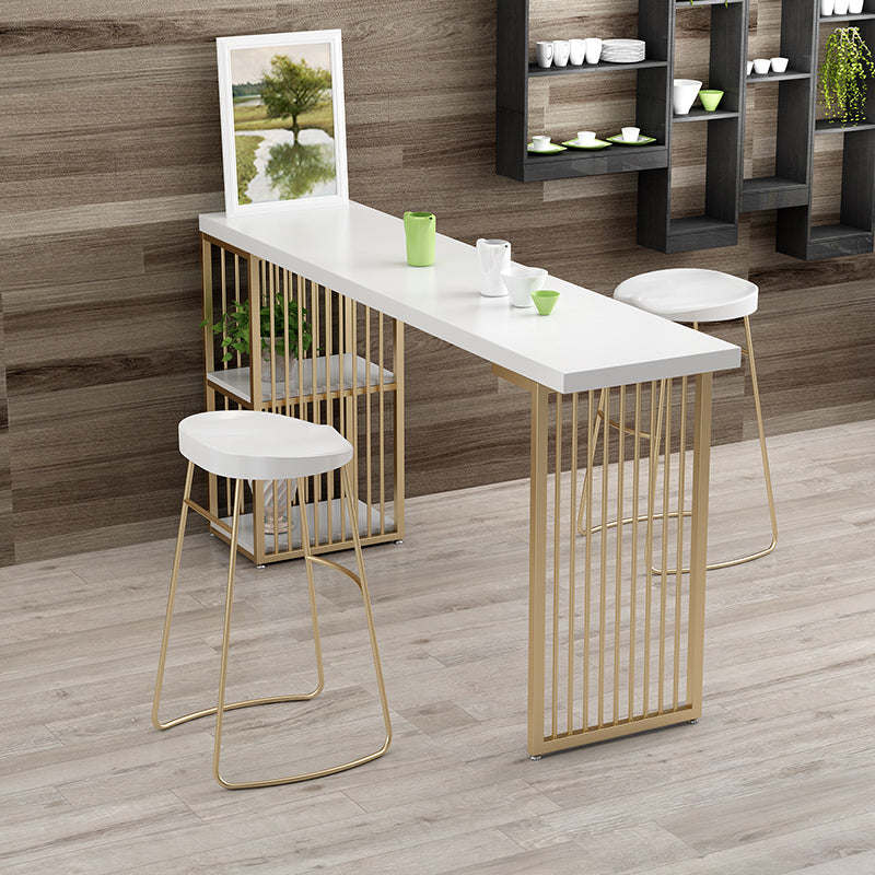 Tavolo da pranzo da bar Glam per interni Tavolo sgabello da bar rettangolare con contenitore