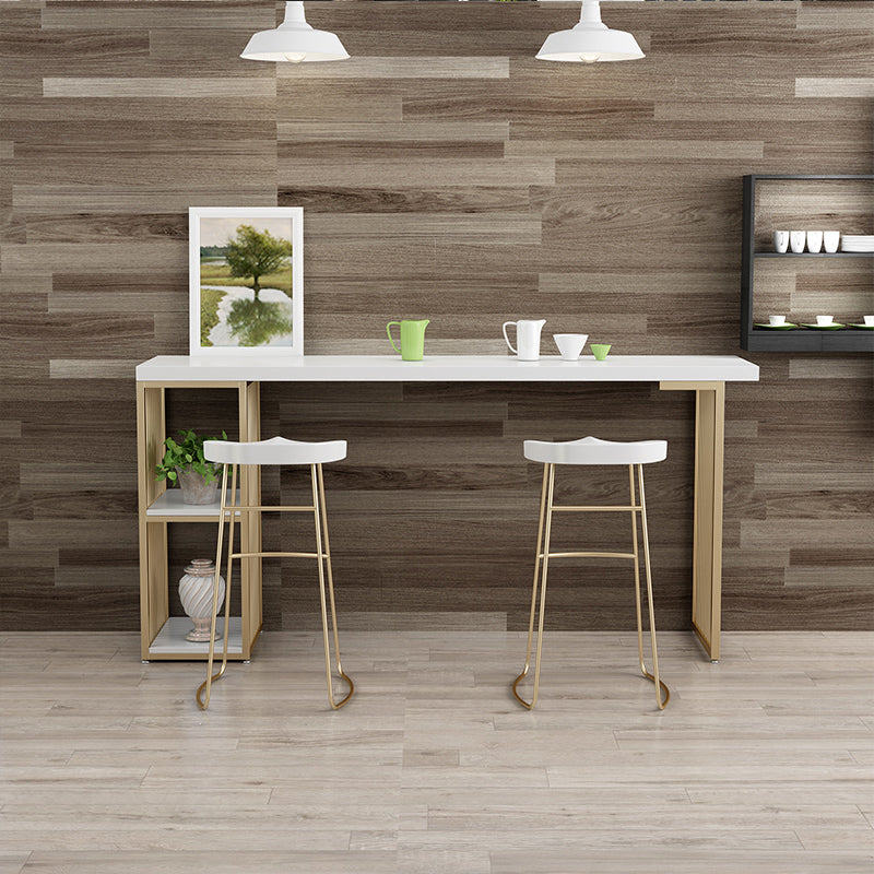 Tavolo da pranzo da bar Glam per interni Tavolo sgabello da bar rettangolare con contenitore