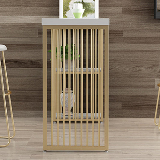 Mesa de comedor de bar de glamour interior mesa de taburete rectangular con almacenamiento