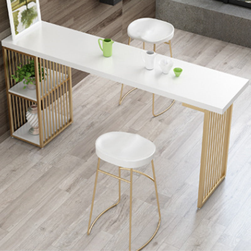 Tavolo da pranzo da bar Glam per interni Tavolo sgabello da bar rettangolare con contenitore