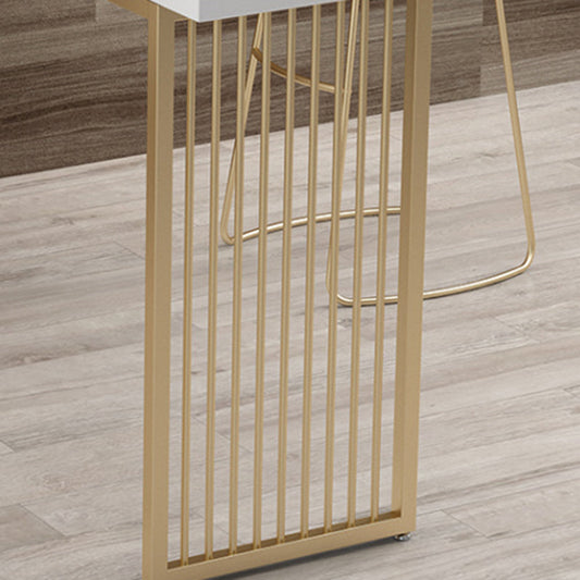 Mesa de comedor de bar de glamour interior mesa de taburete rectangular con almacenamiento