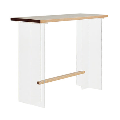 Wood and Acrylic Base Counter-height Pub Table Rectangle Pub Table Without Chairs Clearhalo 'Bar Furniture' 'Bar Tables' 'bar_tables' 'furn' 'furn_bar_tables' 'Furniture' 'Kitchen & Dining Furniture' 7538017