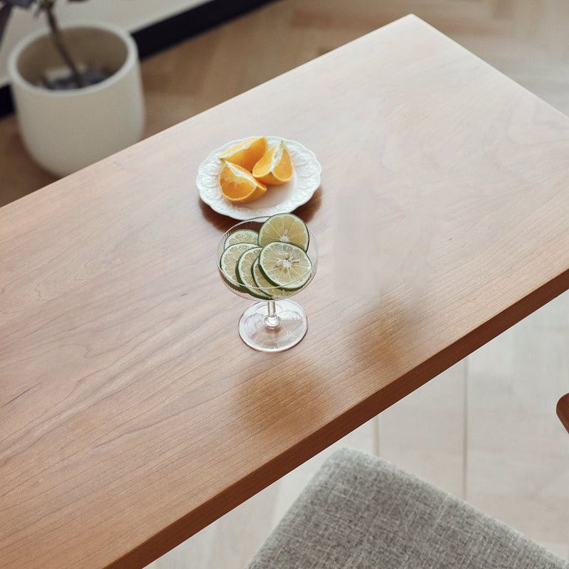 Wood and Acrylic Base Counter-height Pub Table Rectangle Pub Table Clearhalo 'Bar Furniture' 'Bar Tables' 'bar_tables' 'furn' 'furn_bar_tables' 'Furniture' 'Kitchen & Dining Furniture' 7538022