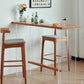 Wood and Acrylic Base Counter-height Pub Table Rectangle Pub Table Clearhalo 'Bar Furniture' 'Bar Tables' 'bar_tables' 'furn' 'furn_bar_tables' 'Furniture' 'Kitchen & Dining Furniture' 7538026