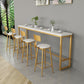 Glam Indoor Bar Dining Table Rectangle Bar Stool Table with Iron Base Clearhalo 'Bar Furniture' 'Bar Tables' 'bar_tables' 'furn' 'furn_bar_tables' 'Furniture' 'Kitchen & Dining Furniture' 7538036