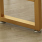 Glam Indoor Bar Dining Table Rectangle Bar Stool Table with Iron Base Clearhalo 'Bar Furniture' 'Bar Tables' 'bar_tables' 'furn' 'furn_bar_tables' 'Furniture' 'Kitchen & Dining Furniture' 7538039