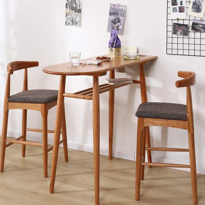 Mesa de comedor moderna con altura de mostrador de madera maciza
