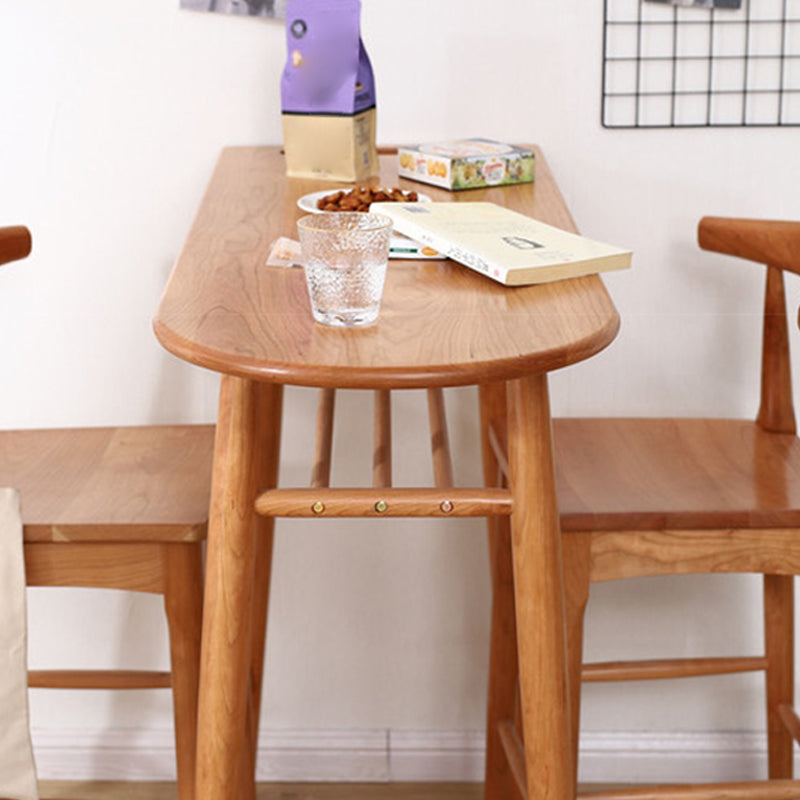 Mesa de comedor moderna con altura de mostrador de madera maciza