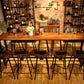 Mesa de pub con altura de mostrador de madera maciza Mesa de vino con mostrador industrial