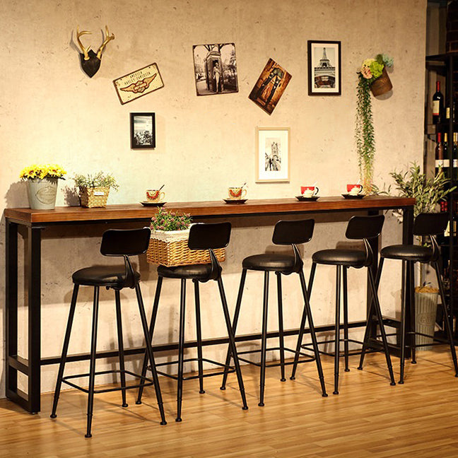 Mesa de pub con altura de mostrador de madera maciza Mesa de vino con mostrador industrial