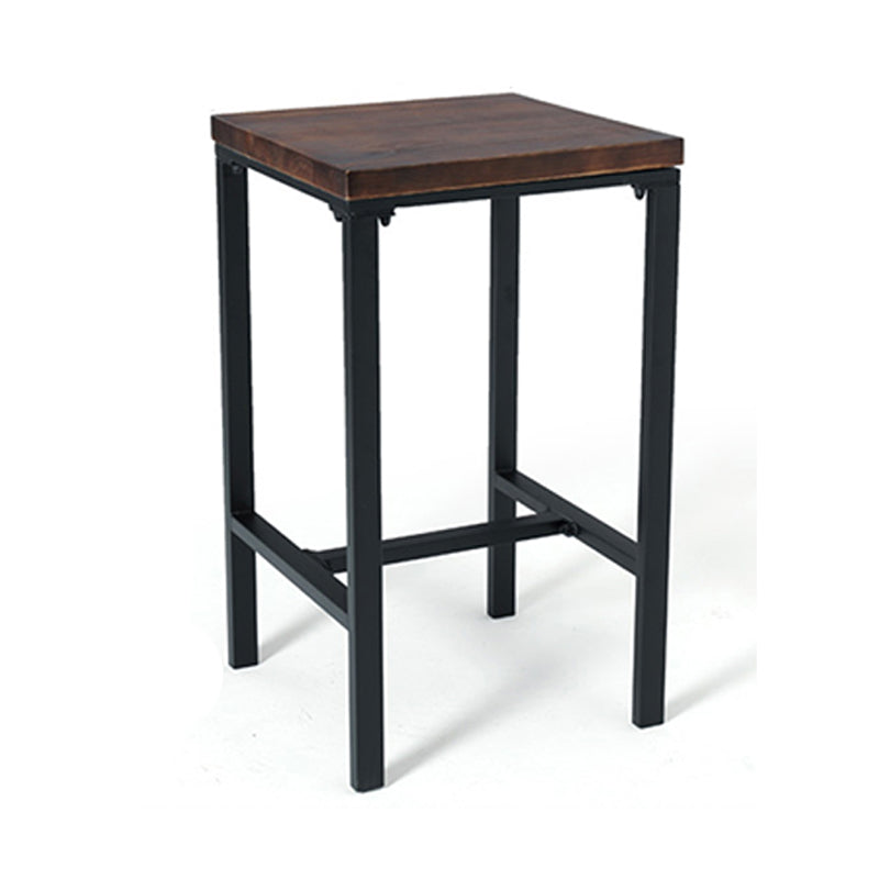 Square Counter Wine Table Solid Wood Industrial Cocktail Bar Table Without Chairs Clearhalo 'Bar Furniture' 'Bar Tables' 'bar_tables' 'furn' 'furn_bar_tables' 'Furniture' 'Kitchen & Dining Furniture' 7538153