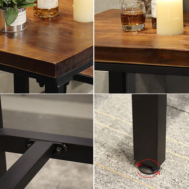 Square Counter Wine Table Solid Wood Industrial Cocktail Bar Table Clearhalo 'Bar Furniture' 'Bar Tables' 'bar_tables' 'furn' 'furn_bar_tables' 'Furniture' 'Kitchen & Dining Furniture' 7538155