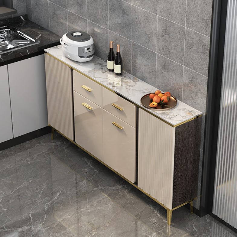 Glam Sideboard Cabinet Stone Sideboardtisch mit Schubladen für Esszimmer