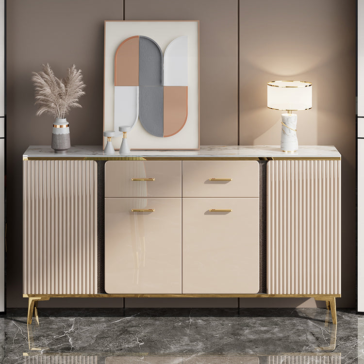 Glam Sideboard Cabinet Stone Sideboardtisch mit Schubladen für Esszimmer