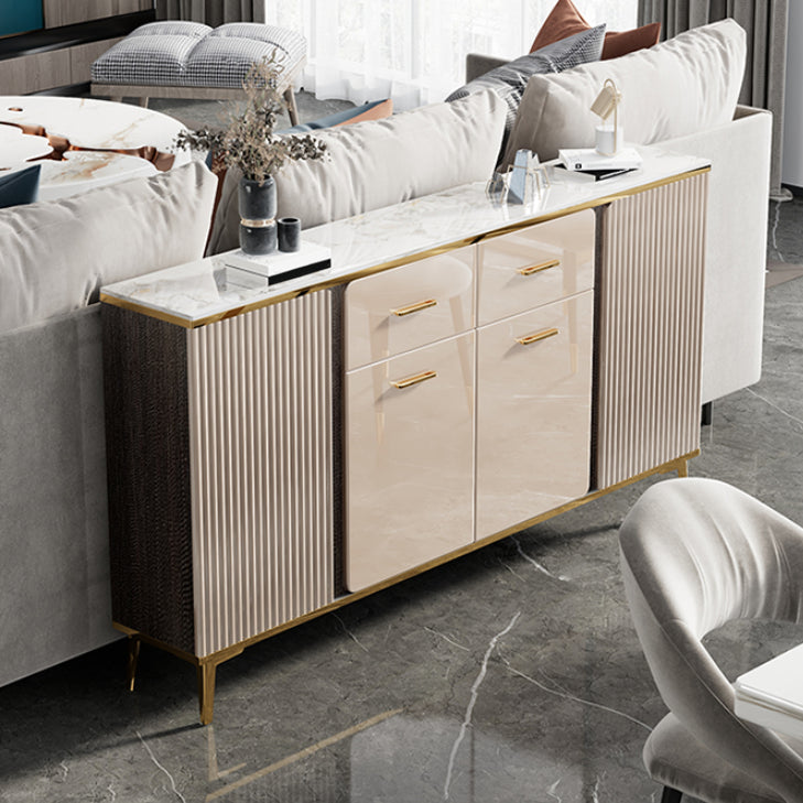 Glam Sideboard Cabinet Stone Sideboardtisch mit Schubladen für Esszimmer