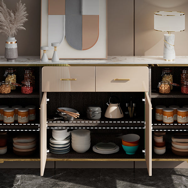Glam Sideboard Cabinet Stone Sideboardtisch mit Schubladen für Esszimmer